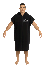 Hooded Zip Towel - BLACK