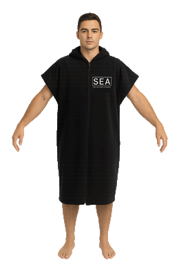 Hooded Zip Towel - BLACK